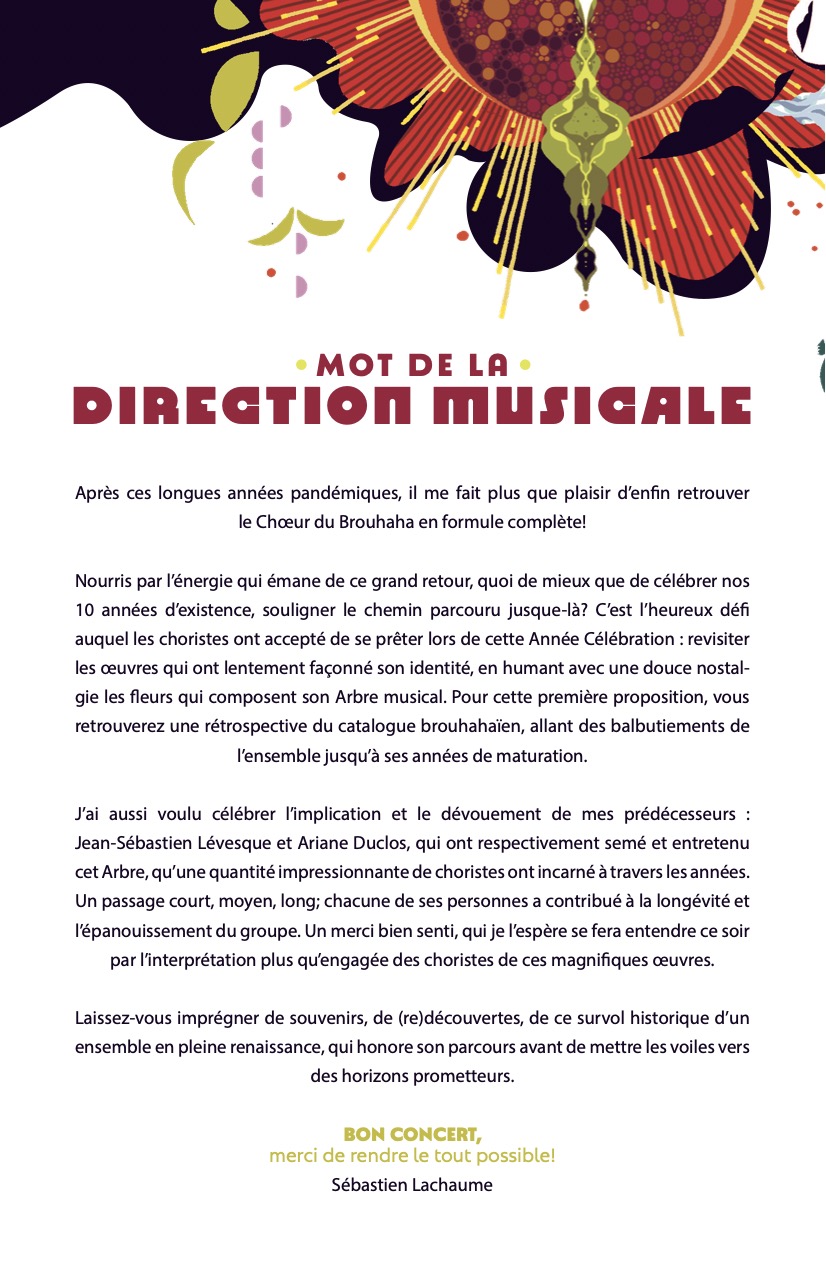 Programme de concert page 2