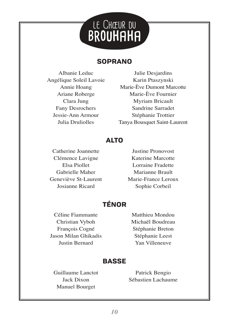 Programme de concert page 10