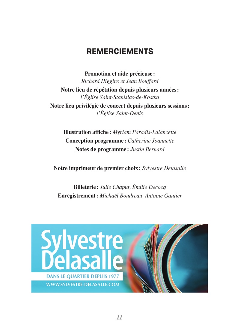 Programme de concert page 11