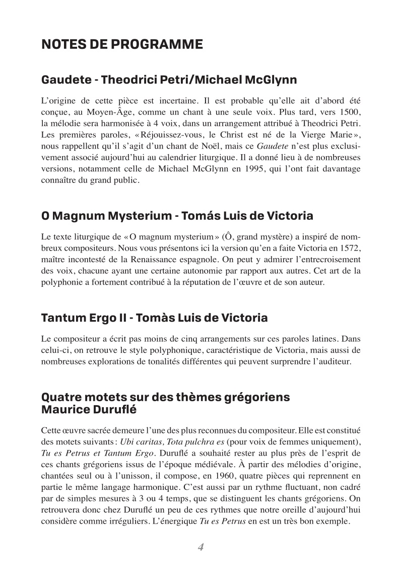 Programme de concert page 4