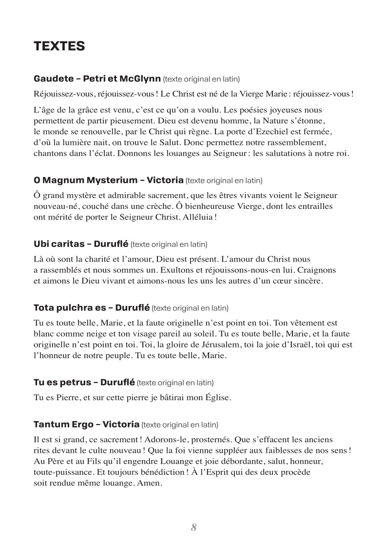 Programme de concert page 8