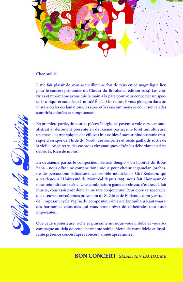 Programme de concert page 2