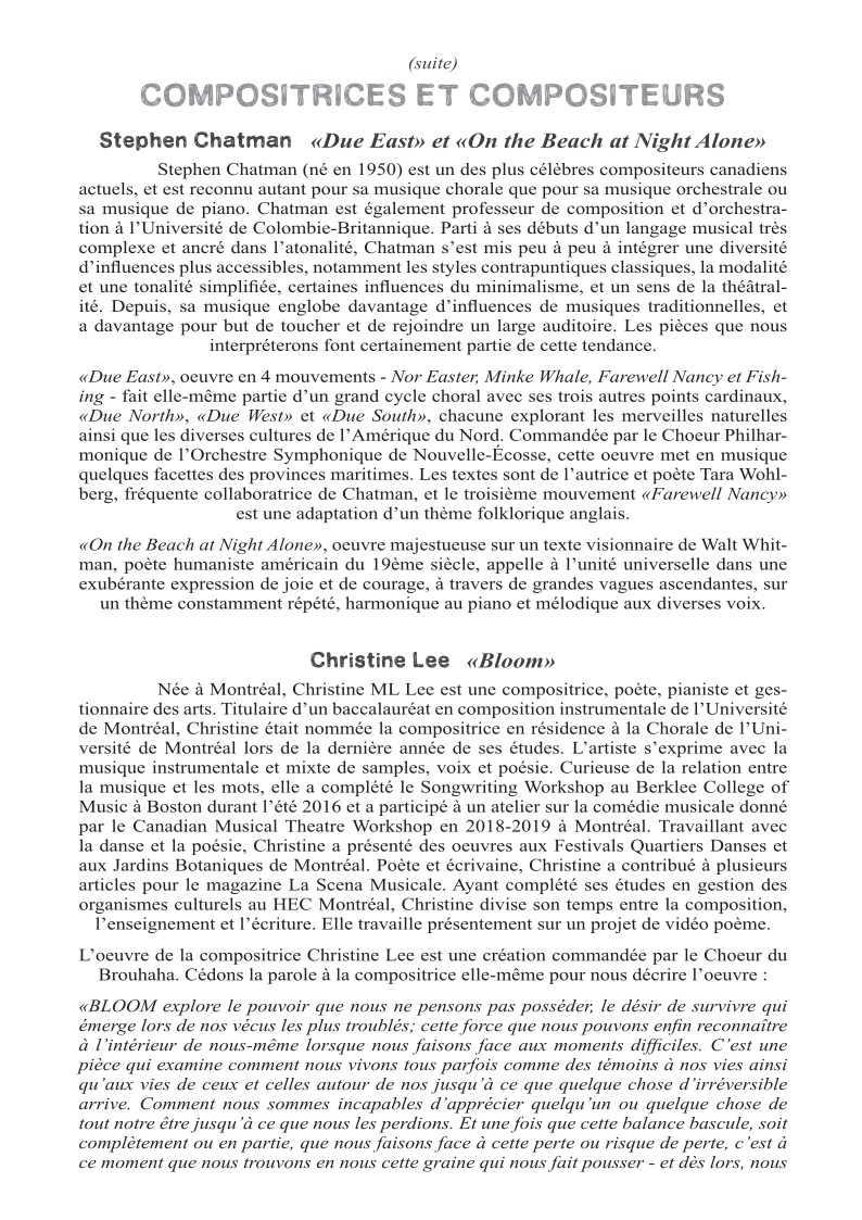 Programme de concert page 6