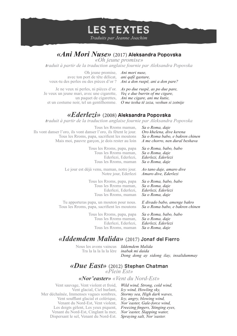 Programme de concert page 9