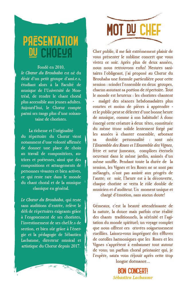 Programme de concert page 2