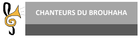 Premier logo des Chanteurs du Brouhaha