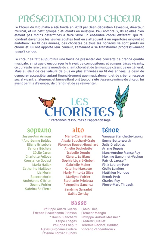 Programme de concert page 5