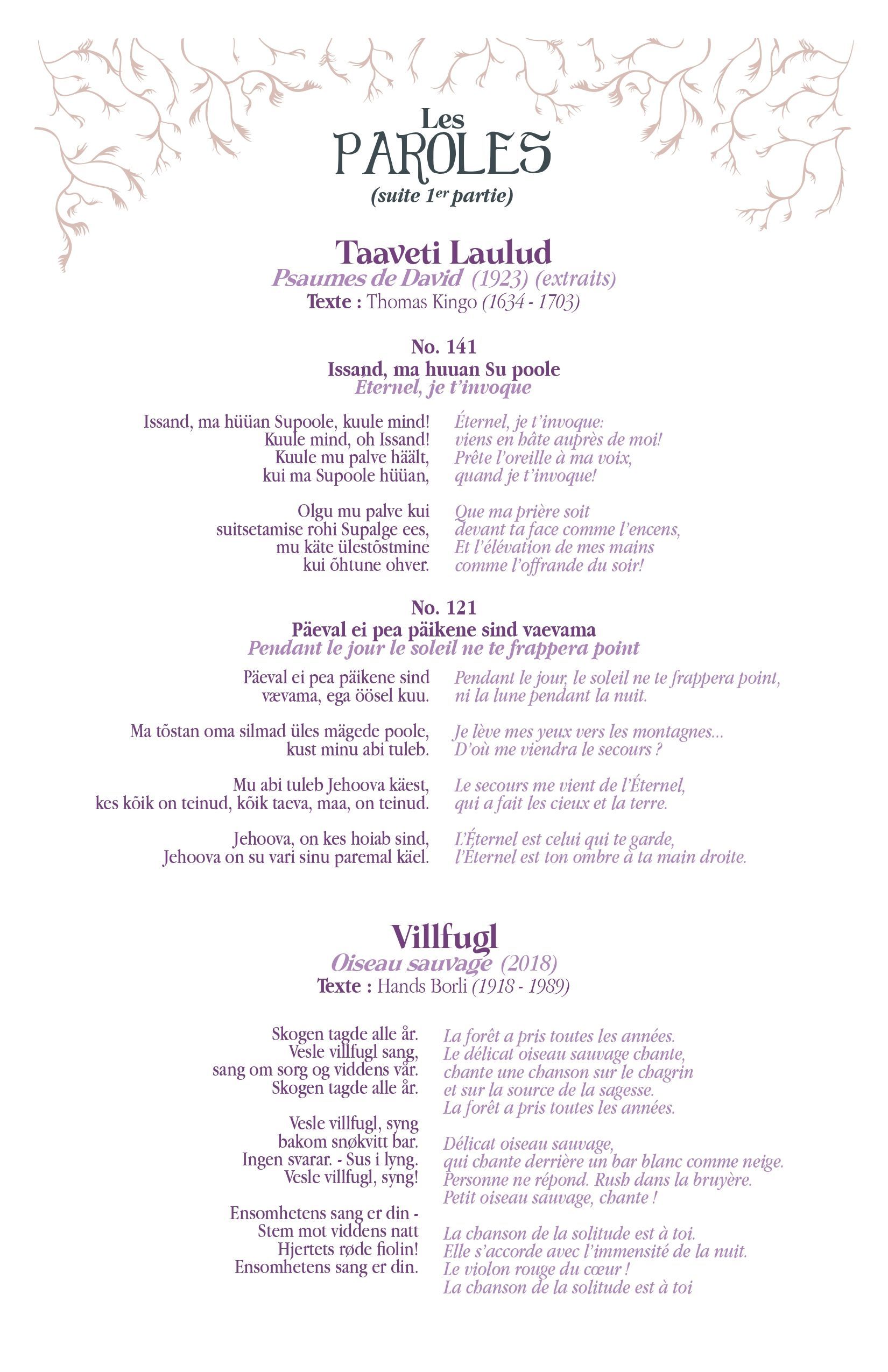 Programme de concert page 9