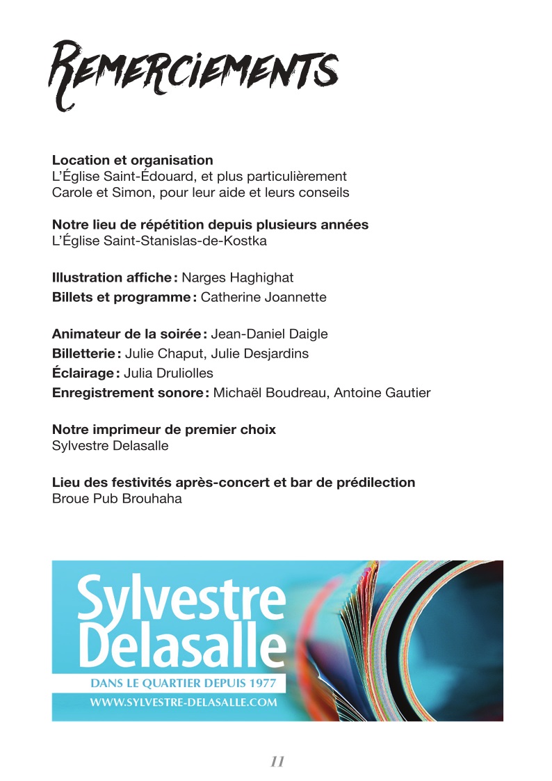 Programme de concert page 11