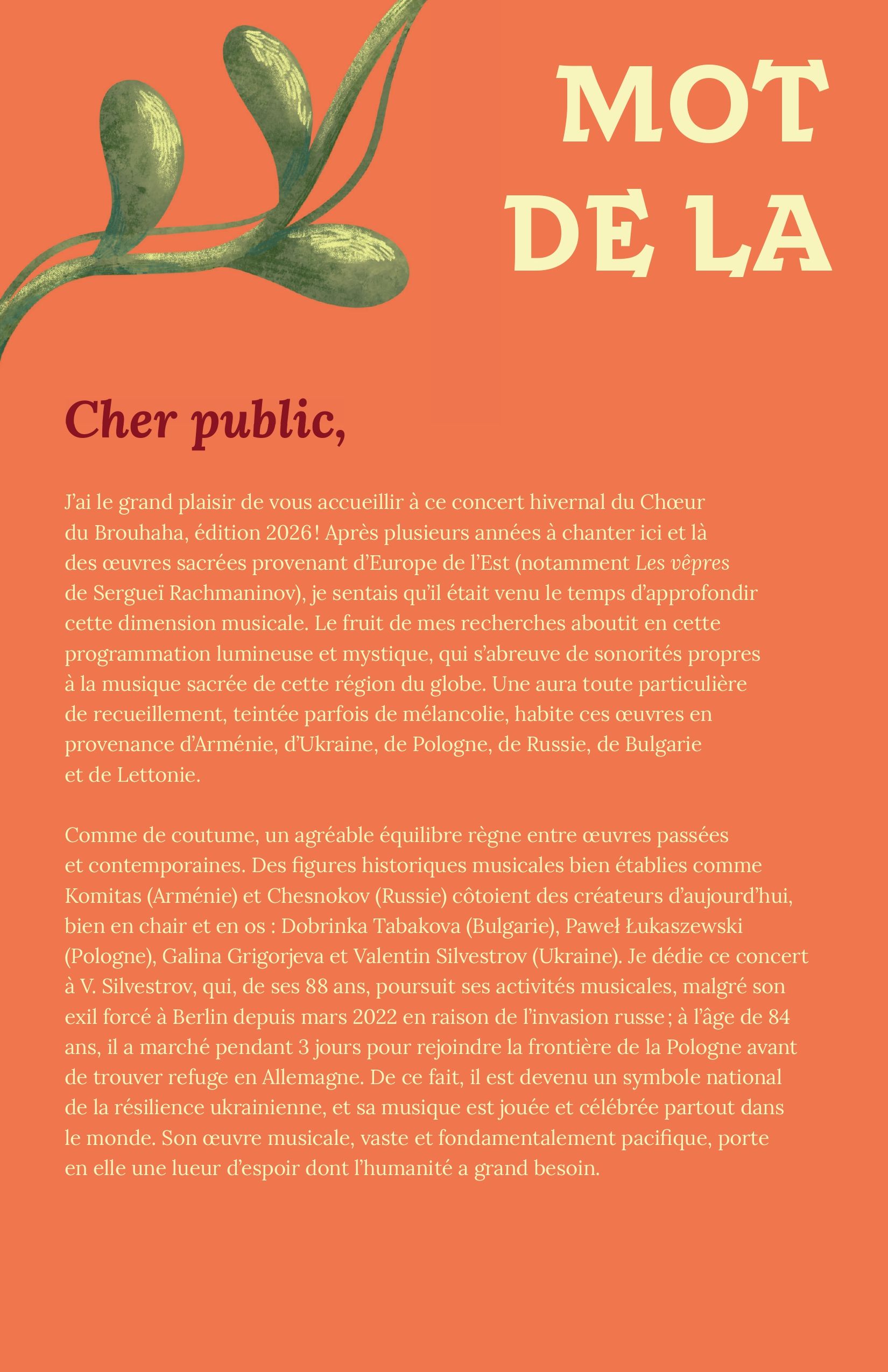 Programme de concert page 2
