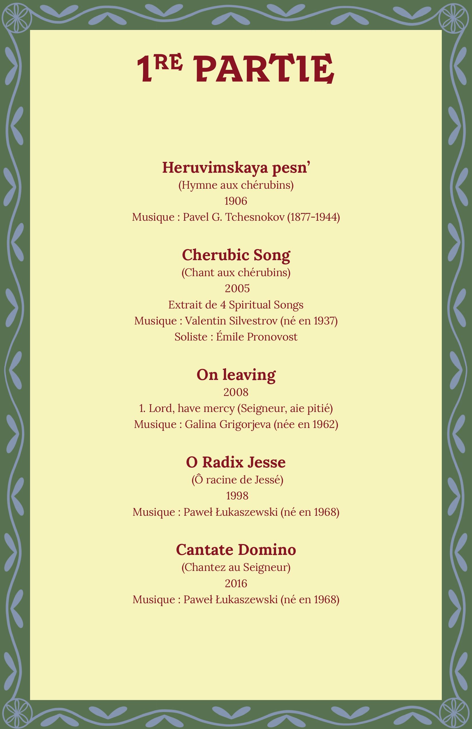 Programme de concert page 8